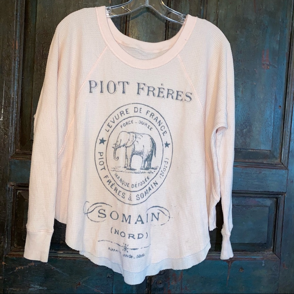 Free People waffle knit top